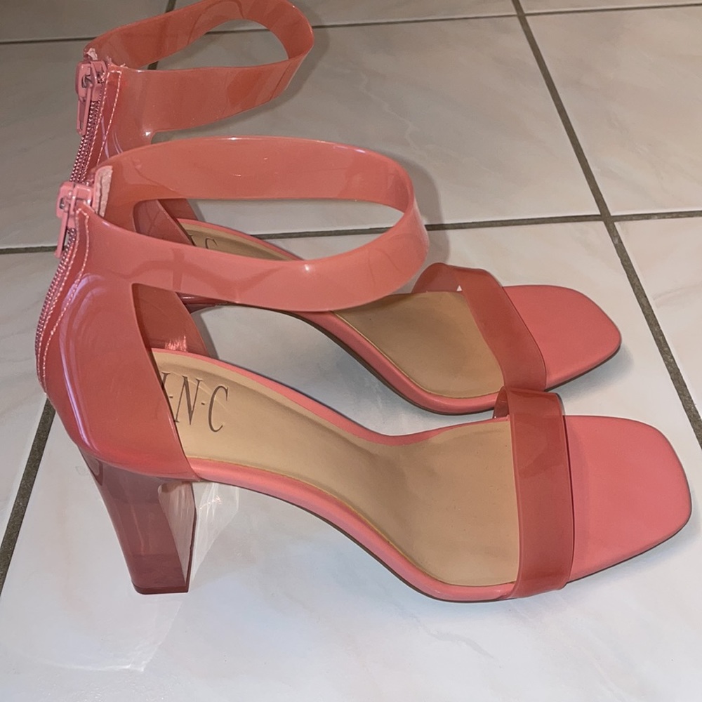 INC Never Worn Pink Clear Vinyl Dress Sandals